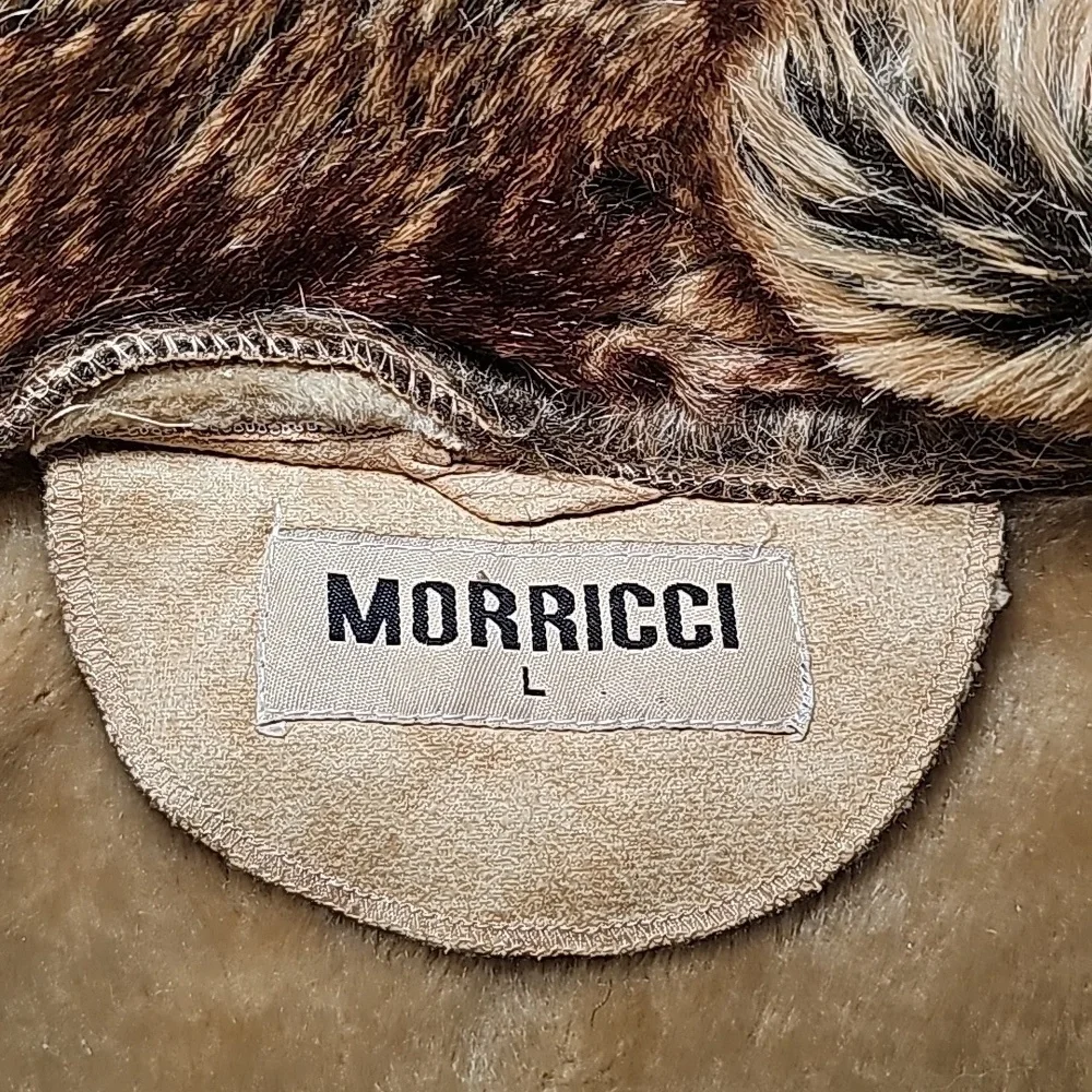 Morricci Coat Jacket Penny Lane Lined Faux Suede Faux Fur Collar Pockets Tan L - Picture 7 of 12